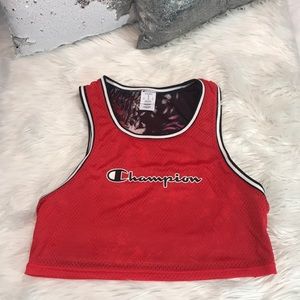 *Rare* reversible Champion women’s crop top jersey